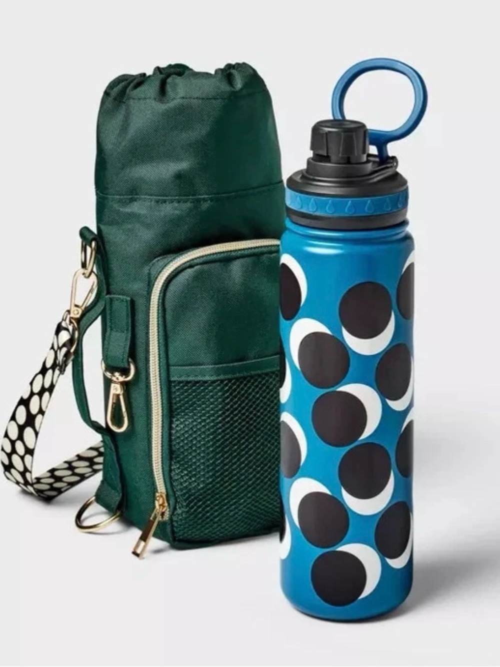 Tabitha Brown Target Hydration Business Set Green Crossbody Bag Water Bottle New